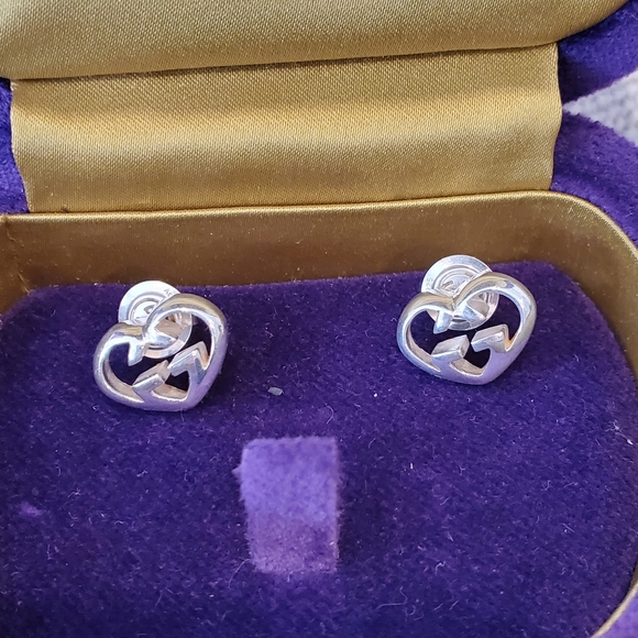 Gucci Jewelry - Authentic Gucci sterling silver heart earrings